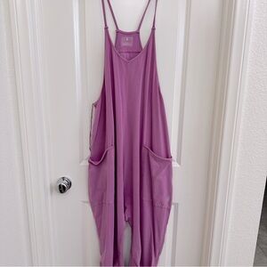 NWOT Free People FP Movement Hot Shot Jumpsuit in Pink